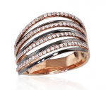Punasest kullast s&otilde;rmus briljandiga Diamond Sky "Gold Pattern", proov 585