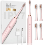 Suure j&otilde;udlusega elektriline hambahari LIVMAN X-3 6 puhastusrežiimi ja USB-laadimisega, 1,5W