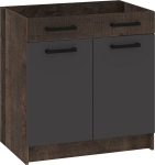 K&ouml;&ouml;gikapp valamule Meblocross Korfu KOR-10-S80-Z, tumepruun/grafiit