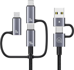 USAMS 6-&uuml;hes kaablikomplekt Apple iPhone 12 13 14 jaoks, kiirlaadimine 240W 1,2M