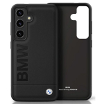 Etui BMW Leather Big Wordmark do Samsung Galaxy S25+ czarny