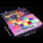 Kangastelmisrihmade komplekt Kangastelgede ja konksudega kudumisrihmad Rainbow Loom-rihmad k&auml;ev&otilde;rude jaoks