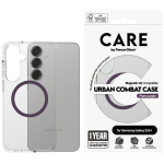 Etui CARE by PanzerGlass Flagship Urban Combat Purple QI do Samsung Galaxy S25+ przezroczysty