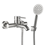 Vannitoa kraan koos du&scaron;ikomplektiga Kuchinox NOIA, BNK_211D, Brushed steel