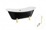 Vann Besco Amelia B&W 190, Black/White+Gold, sifooniga &uuml;levooluga Klik-klak Gold