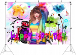 Fotograafia taust sein taylor swift s&uuml;nnip&auml;evaks 100x150cm