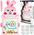 Montessori laste magnettahvel "Magpad", Rabbit Pink, 46.5 cm