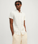 JACK&JONES - Meeste l&uuml;hikeste varrukatega s&auml;rk linasest riidest, LINEN 12256299-FIEOFR_S, M
