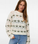 Vero Moda naiste džemper 10334856*01, valge/roheline