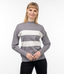 Maglia naiste kampsun 822197 02, helehall/valge