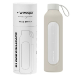 Klaasist veepudel 1l lekkekindel koos m&otilde;&otilde;teklaasiga Wessper B1 kontorile