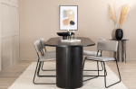 S&ouml;&ouml;gilaud, Bianca Oval, 200x90 cm, Must + S&ouml;&ouml;gitool, Kenth, 76x40 cm, Must