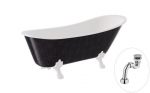 Vann Besco Olaya Glam 160, Graphite+White, sifooniga Klik-klak Chrome