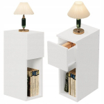 Valge &ouml;&ouml;kapp, laud riiuliga, modernne loft magamistuppa