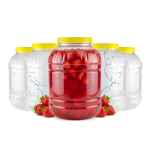 5x 5l plastikust mitmeotstarbeline purk toidu ja jookide jaoks