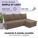 Nurgadiivan-voodi St Light, Podrez, beež
