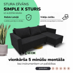 Nurgadiivan lahtik&auml;iv kastiga Simple X Sturis, Podrez, Grafiit