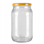 8x 900ml k&auml;rgstruktuuri ja kaanega purgid