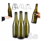 10x klaaspudelit &scaron;ampanja, siidri, veini jaoks 750 ml oliivi