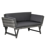 Pol&uuml;rottingist 2-kohaline aiadiivan Lounge-diivan Aiapingi Aiam&ouml;&ouml;bel Kokkupandav Terasest k&auml;etugedega Hall 129 x 63 x 67 cm