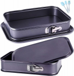 Paks lahtik&auml;iv ristk&uuml;likukujuline tiramisu-koogivorm, 3 spaatlit &ndash; 1 tk, 36x28 cm