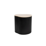 Homla GEBO Modernne Must K&otilde;rvalkohvilaud, Ovaalne MDF, 47 x 37 x 47.5 cm