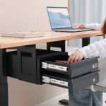 Lauaalune sahtel, 36.5x33.5x25 cm, must, terasest hoiustamine