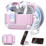 MagSafe automaatlukustusega &uuml;mbris AirPods Pro 3 k&otilde;rvaklappidele, valge/roosa