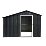 Metallist aiakuur k&uuml;ttepuude varjualusega, 9,35 m2, antratsiit