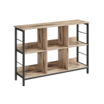 Riiul 33x120x80cm., helepruun/must