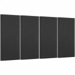 Akustikapaneelid, Klaaskiust heli neelavad paneelid 60x30x5 cm, Must, Isekleepuv