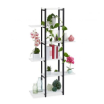 Lillealus 6 riiuliga 150x78x24cm., must/valge