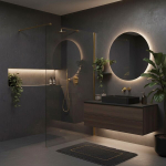 Du&scaron;isein Rea Flexi Transparent 140 Brushed Gold 120X140X195CM
