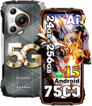 Telefon 5G Blackview BL7000 24GB+512GB 6.78" 120Hz 7500mAh 50MP Android 14,NFC,IP68 - Oranž