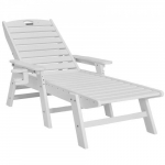 Lamamistool 183x72.5x93 cm valge HDPE reguleeritav &otilde;ue