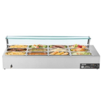 Toidusoojendaja, 12-alusega elektriline roostevabast terasest aurubuffet, 143x57x38.5 cm