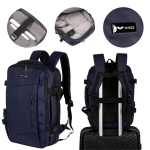 WINGS VIREO reisija t&ouml;&ouml;seljakott lennukisse laiendatav p&otilde;hisahtel 24 plus 5 L 17 tolli laptopi sahtel USB port kompressioonrihmad ja peidetud tagatasku turvalisuseks