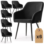 6 tooli komplekt Akord Estelle, must
