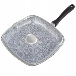 GRANIT GRILL PAN 28CM LID INDUCTION