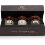 WoodWick V&auml;ikeste l&otilde;hnak&uuml;&uuml;nalde komplekt Mini Woody 3 x 85 g