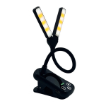 Lugemislamp klambriga, must, 1 tk.