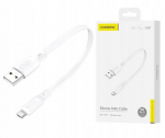 Micro Usb kaabel 0,25m 2,1a valge, l&uuml;hike laadimiskaabel