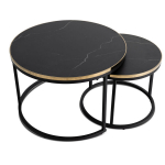 Diivanilaudade komplekt Mebel Elite ARON Must marmor