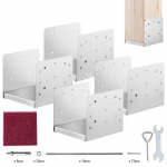 4 tk. 203,2x203,2 mm reguleeritavad betoonaluse postitugede hoidikud.