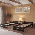 Komplekt GIRIA ilma madratsita, 120x200 cm x 2, Must