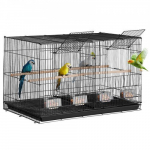 Linnupuur, 76x46.5x46.5 cm, Must, Metall