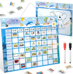 Montessori magnetiline laste n&auml;dalaplaneerija Momsiv Blue Ocean 216 magnetit