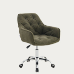 Fotel FUSSY &ndash; p&ouml;&ouml;rlev, roheline reguleeritava k&otilde;rgusega tugitool 57x61x80-90 cm