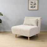 Diivan SOLACE 1-kohaline magamisfunktsiooniga &ndash; Corduroy ekruu, 83x91x84 cm