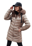 Naiste pruun tikitud jakk Crystal, S
